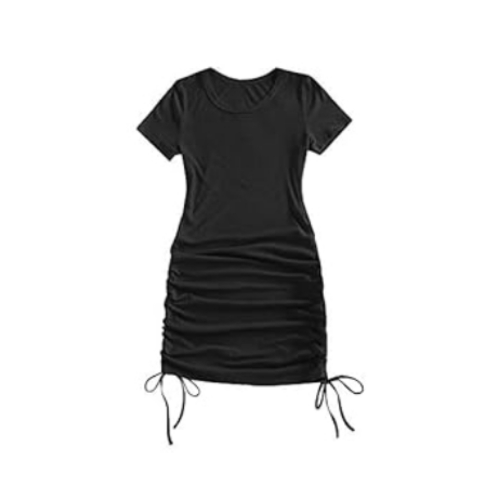 NWOT Zaful Black Bodycon Dress With Side Tie Detailing